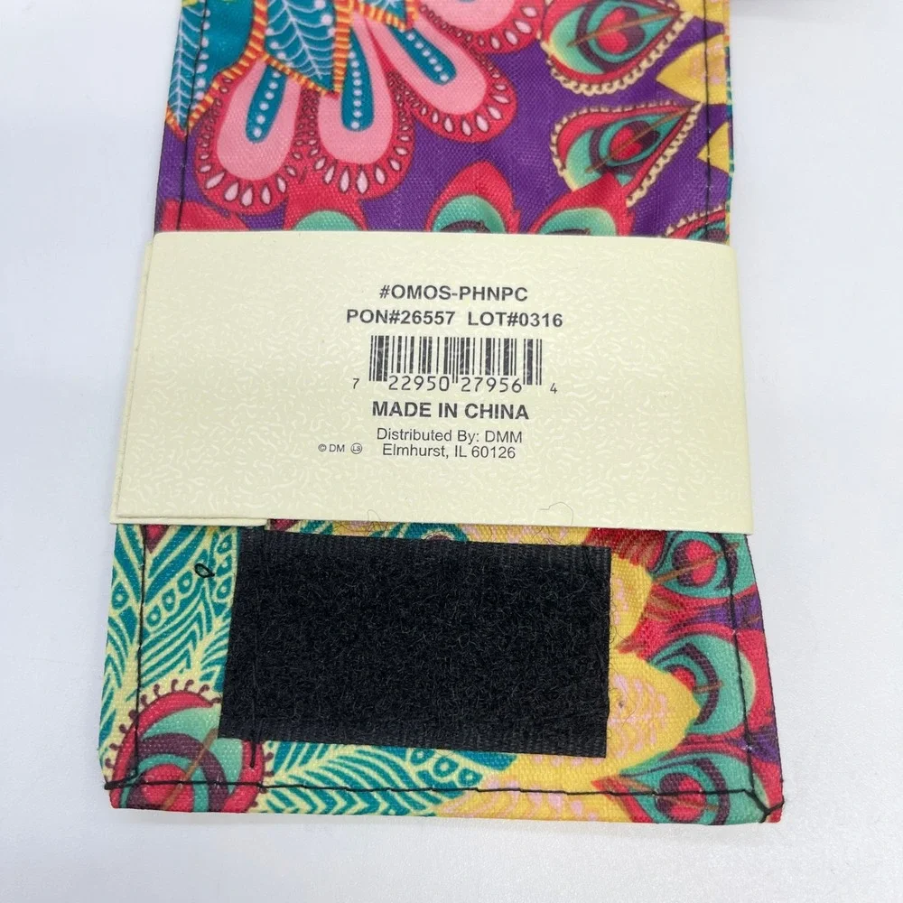 Olivia Moss Peacock Parade Cell Phone Caddy Hippie Boho Psychedelic Travel